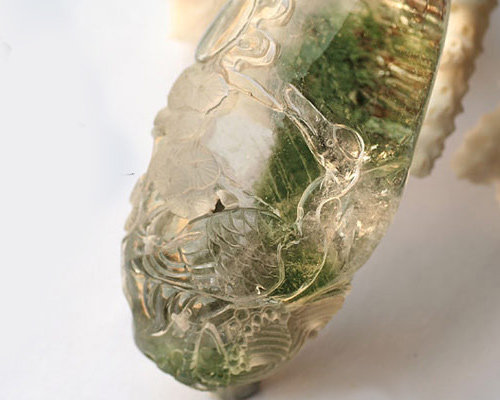 碧雅天然绿幽灵吊坠大号正品绿幽灵把玩件 - 图1