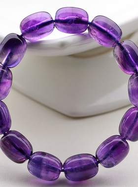 天然紫水晶路路通质感大气手串