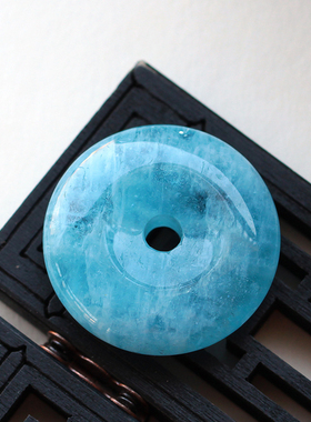 冰种海蓝宝吊坠时尚吊坠水晶