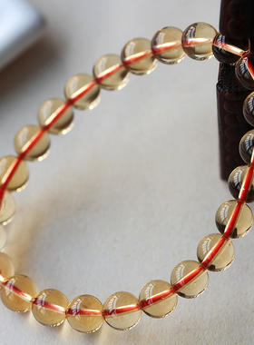 巴西橘色单圈饰品礼物天然黄水晶