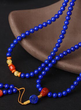 南红帝王青金石项链多圈手串佛头