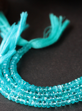 蓝绿色水晶夏季石头饰品项链