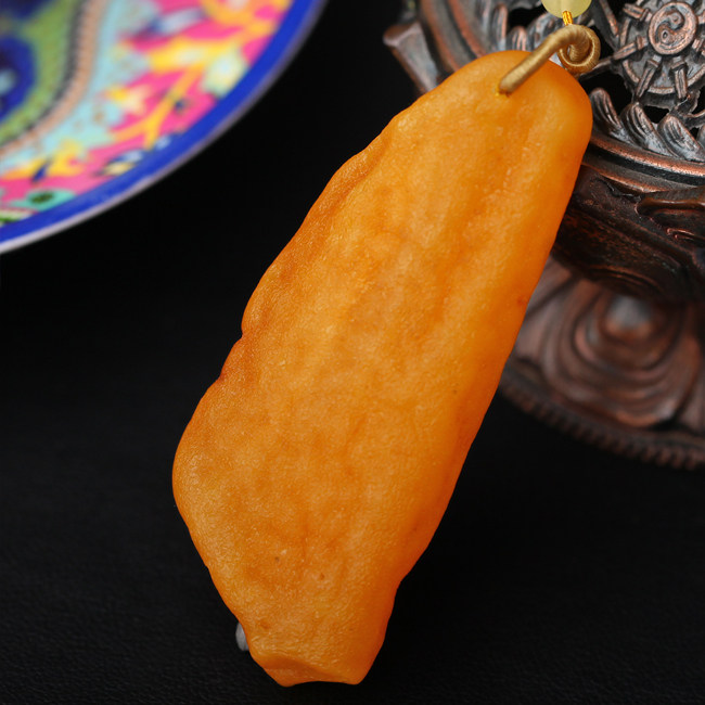 碧雅波罗的海天然蜜蜡原皮原石项坠 碧雅颈饰