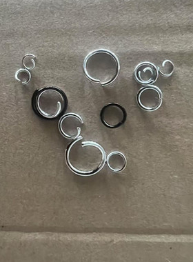 包邮钛钢不锈钢开口圈链接环单圈diy饰品配件手链项链耳环铁材料