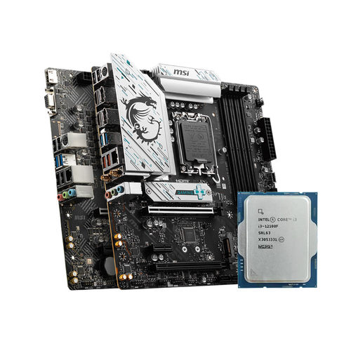 英特尔i3 12100/12100F散片微星H610/B760爆破弹电脑主板cpu套装 - 图1