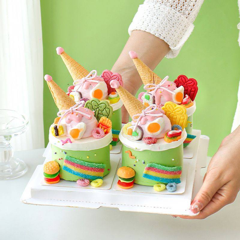 汉堡软糖蛋糕装饰摆件卡通橡皮糖冰淇淋儿童生日纸杯甜品烘焙点缀,淘宝优惠券,粉丝福利购,淘宝优惠卷