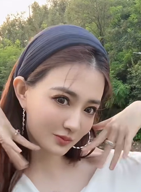 出发吧人间美好徐璐同款复古针织坑条纹宽边防滑卡齿遮发缝发卡女
