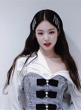 金智妮同款pink水钻少女风发夹