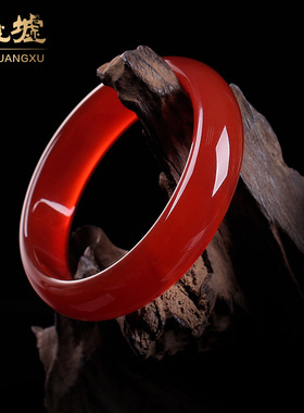 手镯天光墟玉器红玛瑙手镯加宽加厚手镯玛瑙镯子女款 M010
