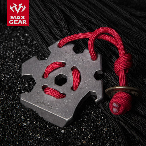 MAXGEAR喀迈拉小丑户外多功能钛合金EDC工具随身扳手破窗锥开瓶器 - 图2