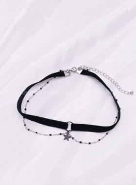 蝴蝶结复古黑色百搭项圈choker