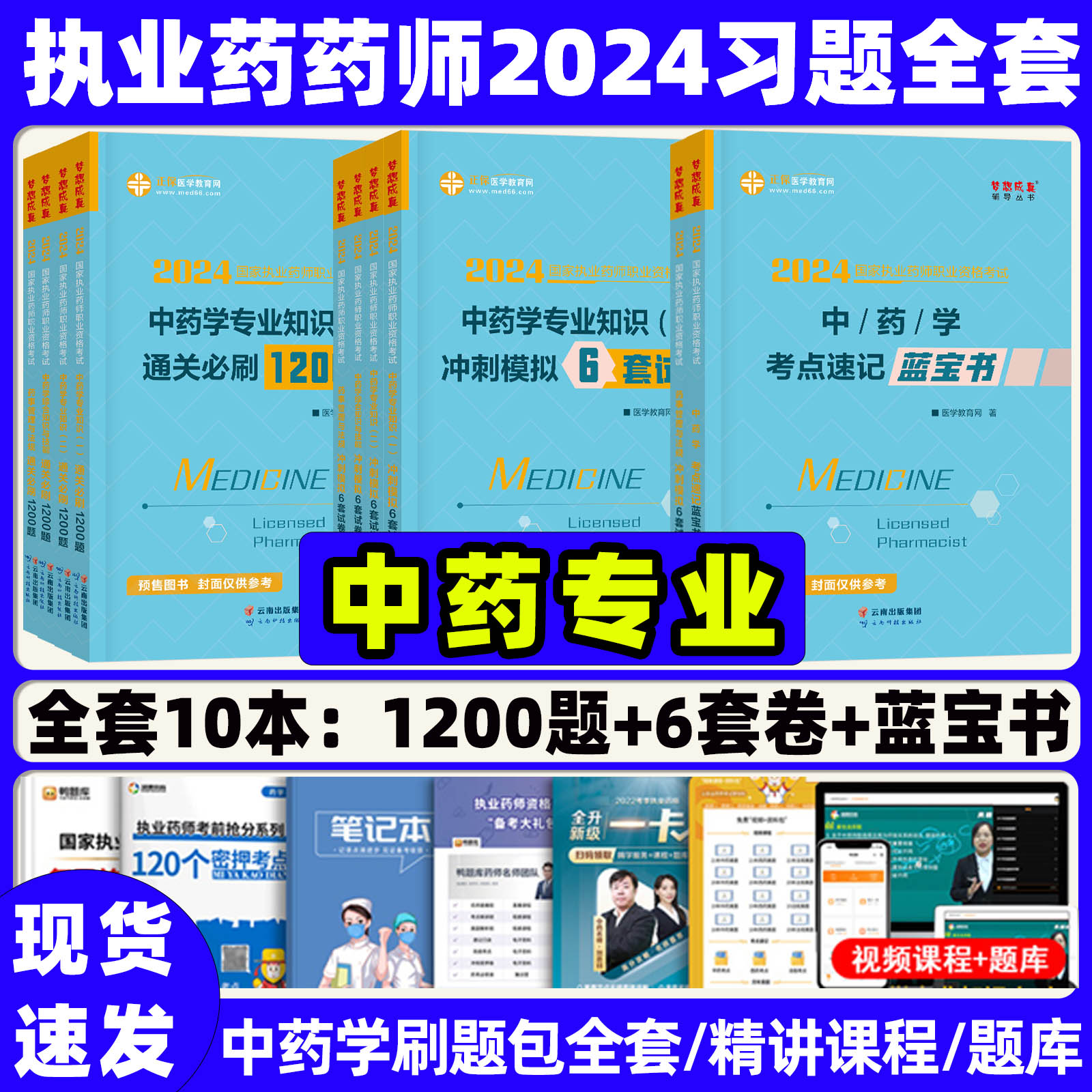 执业药药师2024教材蓝宝书习题全套通关必刷1200题冲刺模拟6套试卷中药西药执业药师赠视频网课正保医学教育网国家职业药师资格 - 图0