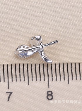 DIYs925叶子吊坠头半成品项链