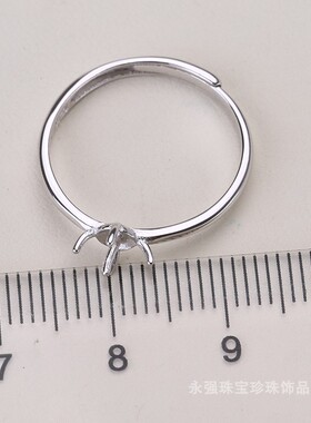 配件纯银开口可戒指DIYS925