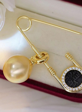 DIY手工制作珍珠项坠不含珍珠别针吊坠银饰 s925纯银吊坠胸针配件