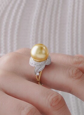 s925纯银银饰戒指配件珍珠饰品diy手工制作分色开口调节戒指空托