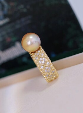 s925纯银戒指环 银饰开口可调节珍珠戒指托 DIY手工制作银配件