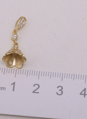 DIY手工制作珍珠项坠不含珍珠单个套装吊坠银饰 s925纯银吊坠配件