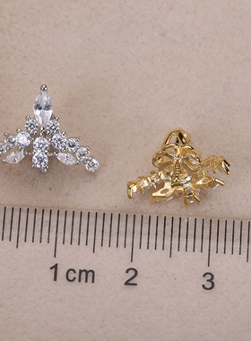 DIY手工制作珍珠项坠不含珍珠单个女王大板 s925纯银吊坠配件