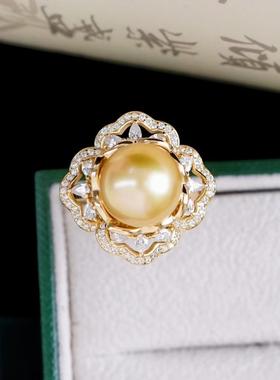 s925纯银戒指环 银饰开口可调节珍珠戒指托DIY手工制作银配件空托