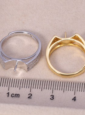 女s925纯银开口可调节戒指