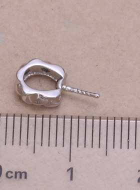 DIY手工制作珍珠项坠不含珍珠单个吊坠银饰 s925纯银吊坠配件