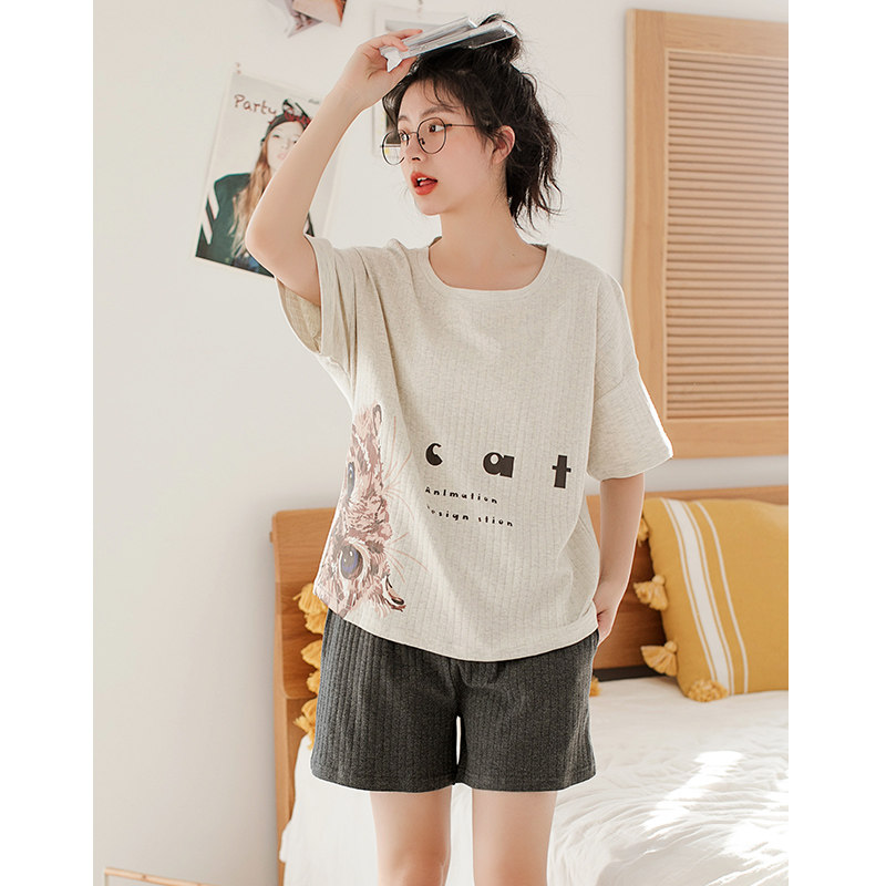 2020年新款夏季两件套装纯棉睡衣 黛梦思睡衣/家居服套装