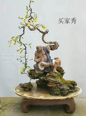 鲁智深陶瓷垂杨柳水浒传假山造景