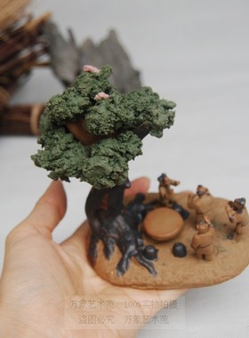 幸福时光可爱风书桌架陶瓷小摆件