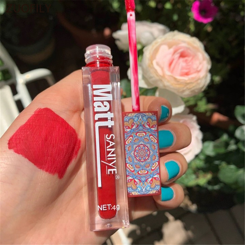 Makeup Nude Lip Gloss Waproof Liquid Matte Lipstick唇釉欧美 - 图1