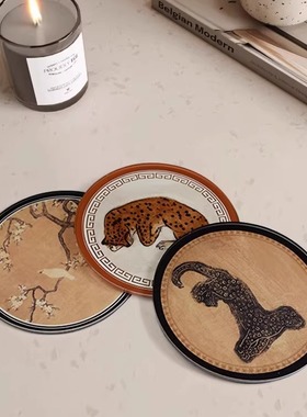 办公室餐桌杯垫复古水杯垫