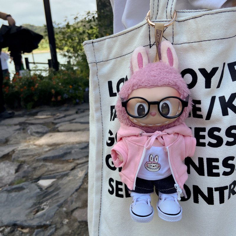 适合labubu挂件的连帽外套卫衣套装盲盒拉布布坐坐派对T恤牛仔裤,淘宝优惠券,粉丝福利购,淘宝优惠卷