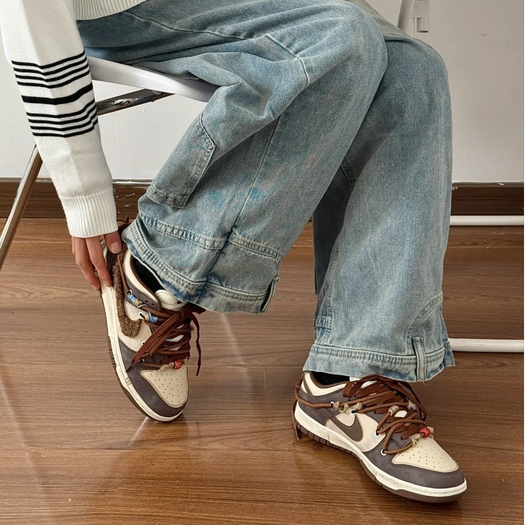 球鞋定制 Nike Dunk Low朽木别秋复古做旧美拉德米褐低帮男女板鞋,淘宝优惠券,粉丝福利购,淘宝优惠卷