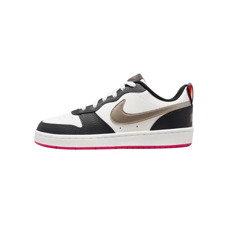 花海体育 Nike Court Borough Low 2黑银低帮休闲女鞋BQ5448-104-图3