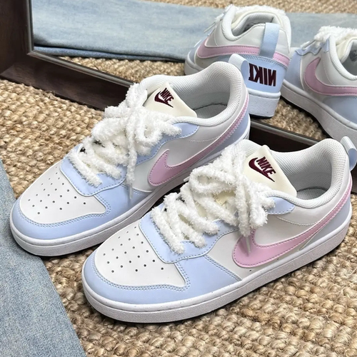 Nike Court Borough 海盐奶泡甜妹可爱情侣温柔百搭女款低帮板鞋 - 图1