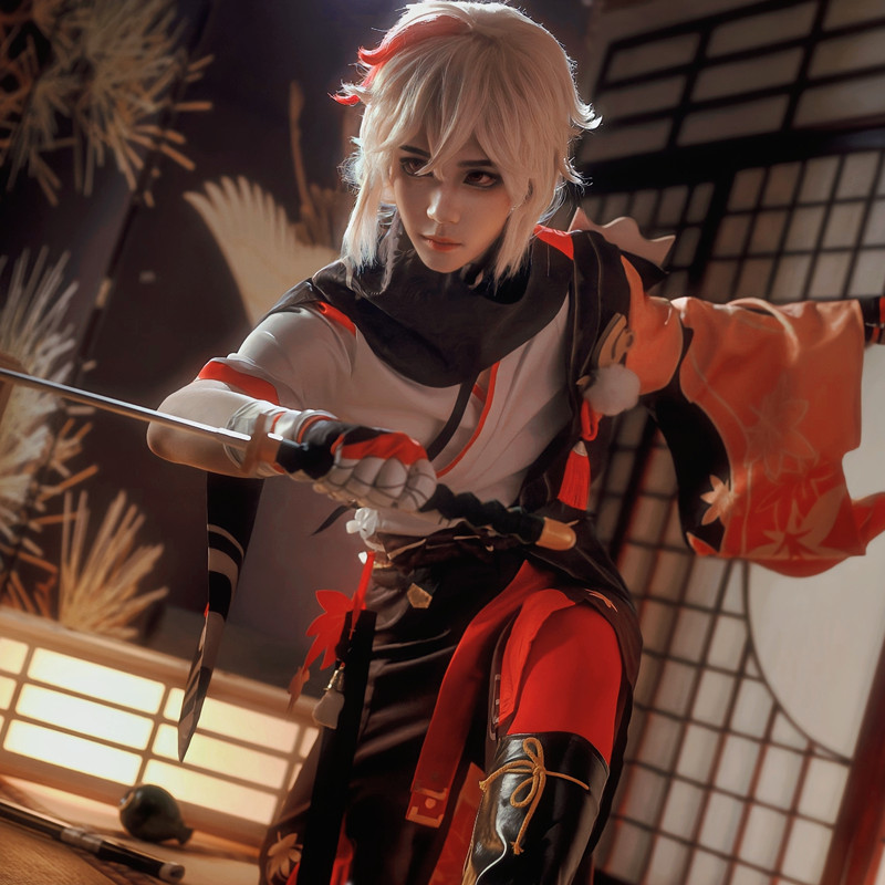 原神cos服稻妻城枫原万叶cos服动漫游戏全套cosplay服装男C服 - 图0