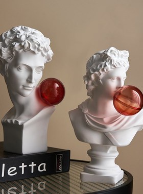 创意复古大卫雕塑艺术客厅电视柜摆件G家居高级感小众软装饰品摆