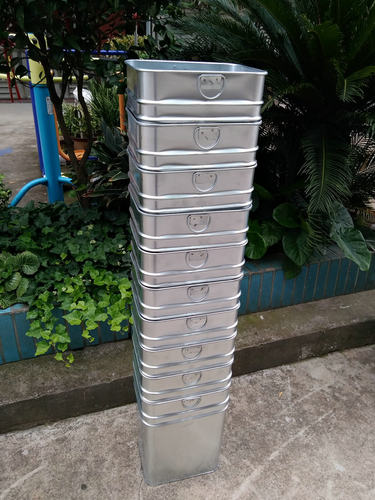 包邮户外垃圾桶内胆垃圾箱不锈钢镀锌板白铁皮圆形方形桶内桶定做 - 图1