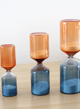 创意彩色玻璃沙漏计时器北欧家居摆件朋友生日礼物新年小礼品热销