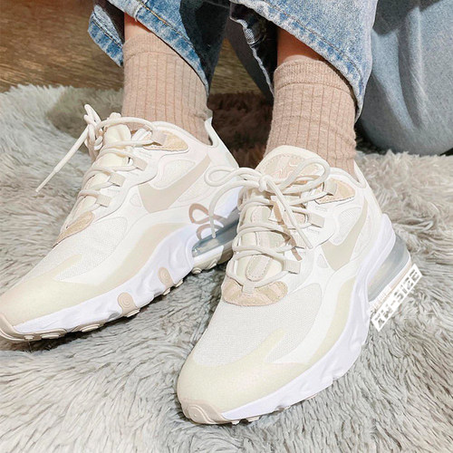 向往体育 Nike/耐克Air Max 270 React女子气垫跑步鞋 CT1287-100 - 图0
