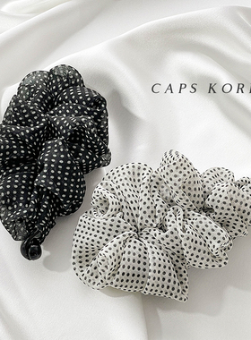 CAPS KOREA｜发量少小号波点香蕉夹竖夹气质马尾发夹女高级感头饰