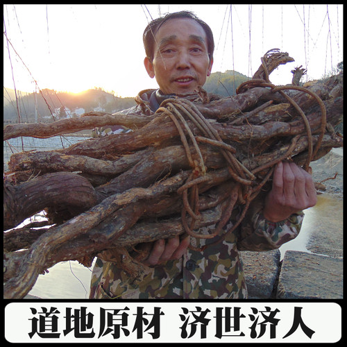 大别山正宗深山葡萄根野外生长山葡萄根蛇葡萄根干片500g包邮药材 - 图0