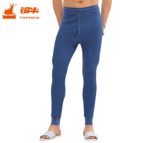 Topnew/铜牛男士保暖内衣弗莱特面料秋裤冬季加厚保暖裤男厚NK028 - 图1