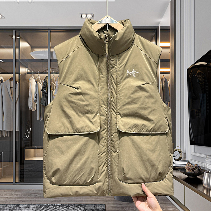 冬季新款男士羽绒马甲立领加厚情侣鸟家工装马夹休闲保暖坎肩外套,淘宝优惠券,粉丝福利购,淘宝优惠卷