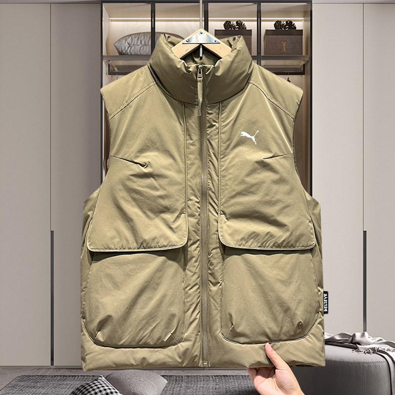 冬季新款男士羽绒马甲立领加厚情侣马家工装马夹休闲保暖坎肩外套,淘宝优惠券,粉丝福利购,淘宝优惠卷