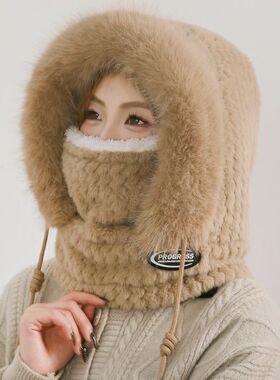 冬季帽子女户外防寒围脖