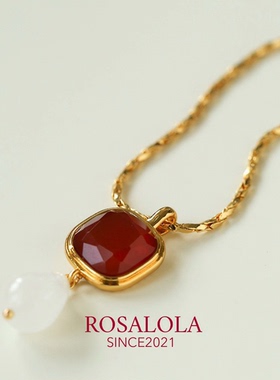 ROSALOLA 方石水滴·法式浪漫复古水滴项链·LOLA系列 122702