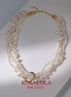 ROSALOLA 碎光珍珠·法式浪漫复古珍珠颈链·LOLA系列 010407
