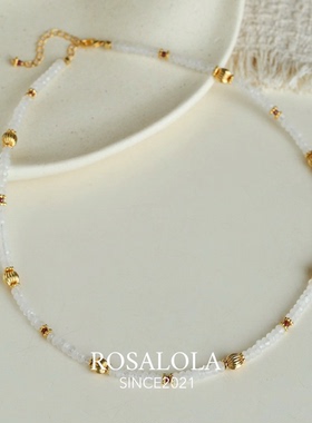 ROSALOLA 赫本白序·法式浪漫复古老钱风项链·LOLA系列 042902