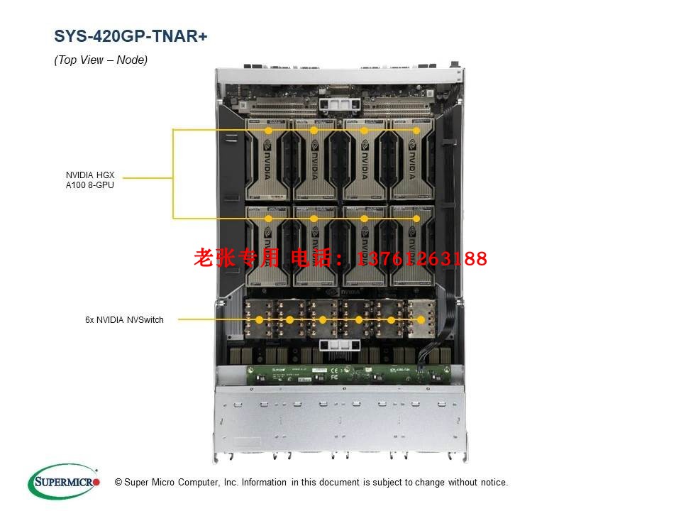 超微SYS-420GP-TNAR+NVIDIA HGX TESLA A100 80G NVLINK SXM4*8 - 图0